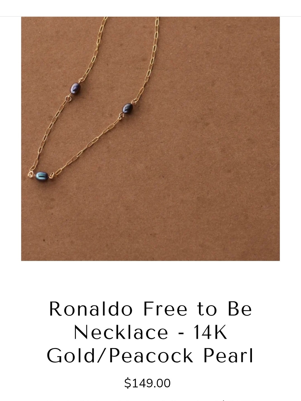 Ronaldo Delicate Gold-Link Necklace/bracelet Set with Dark Pearls - Picture 7 of 7